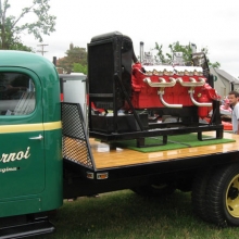 1949 Reo Speed Wagon ~ with a running GMC V12 gas motor on the back of the truck